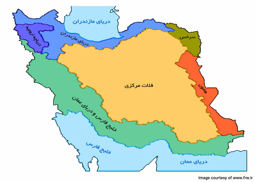 تقسیمات حوزه‌های آبخیز اصلی کشور و نمایی کلی از آن