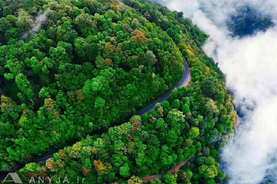 جاده زیبای ماسال به خلخال در استان گیلان