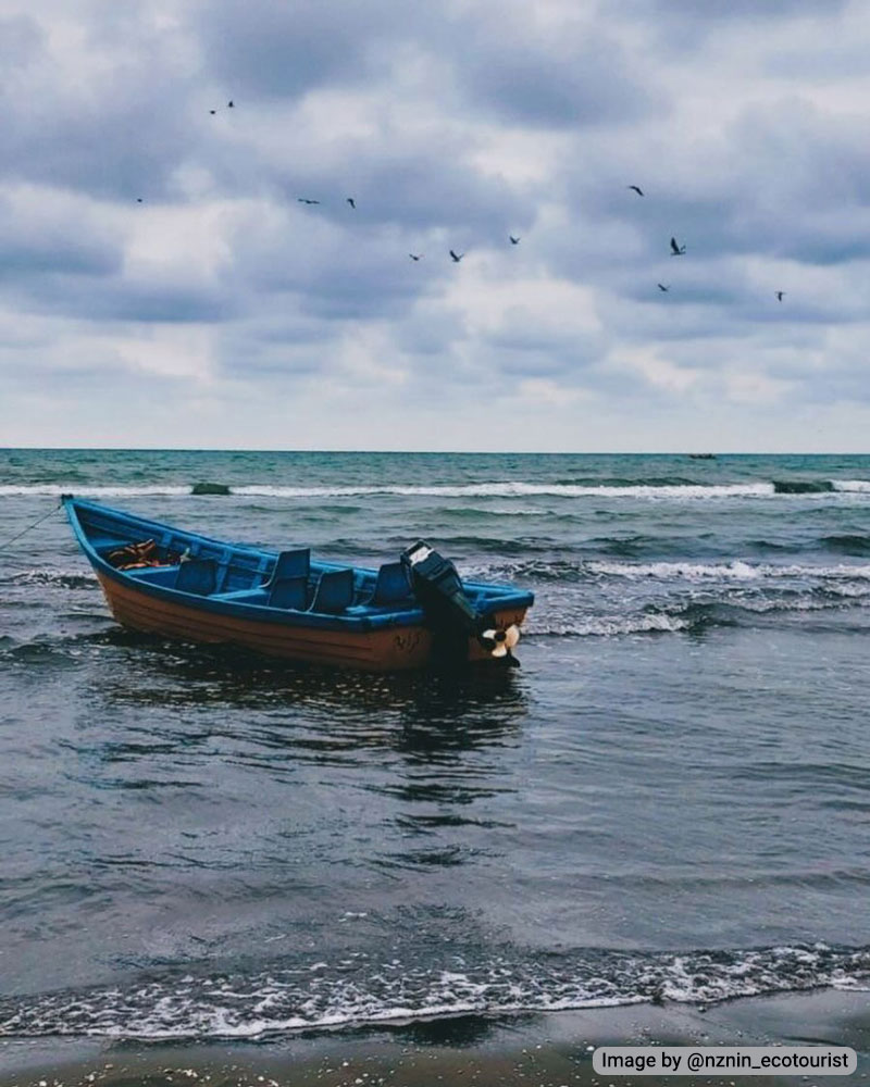 ساحل گیسوم و تماشای دریا از داخل قایق