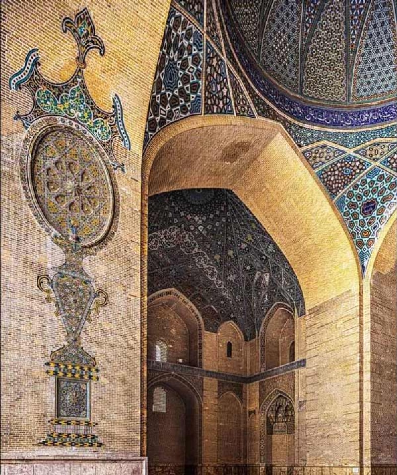 نمایی از مسجد مدرسه سردار قزوین