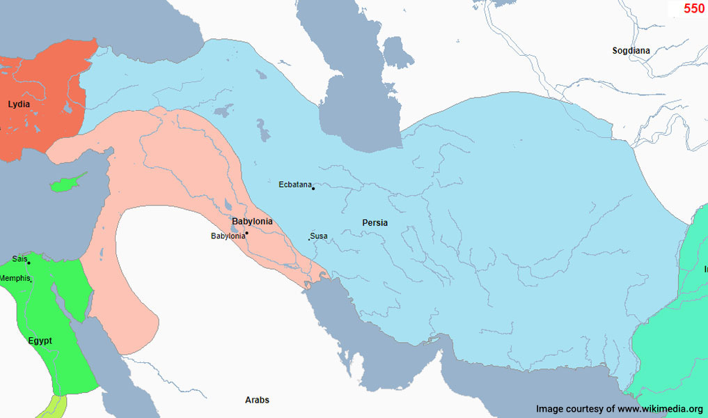 نگاهی به نقشه ایران در زمان کوروش کبیر