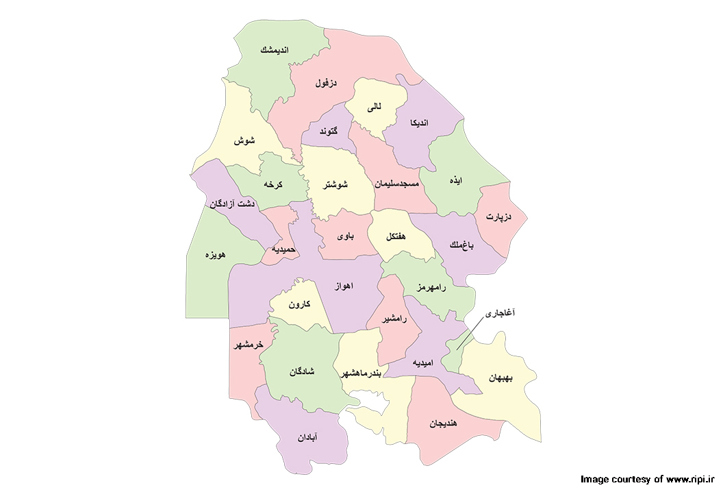نگاهی به نقشه خوزستان و دیدنی‌های آن