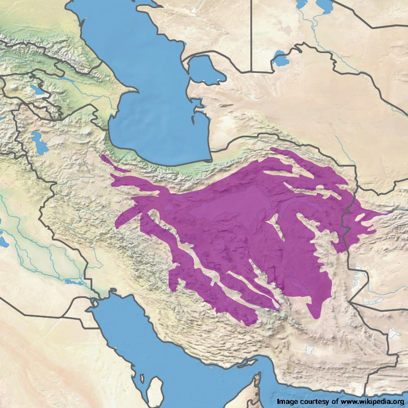 Topographical map of Central Persian Desert Basins