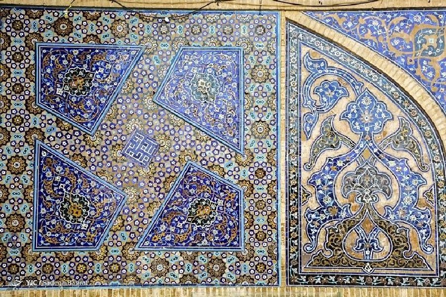 Tilework decorations of Jame Mosque of Isfahan