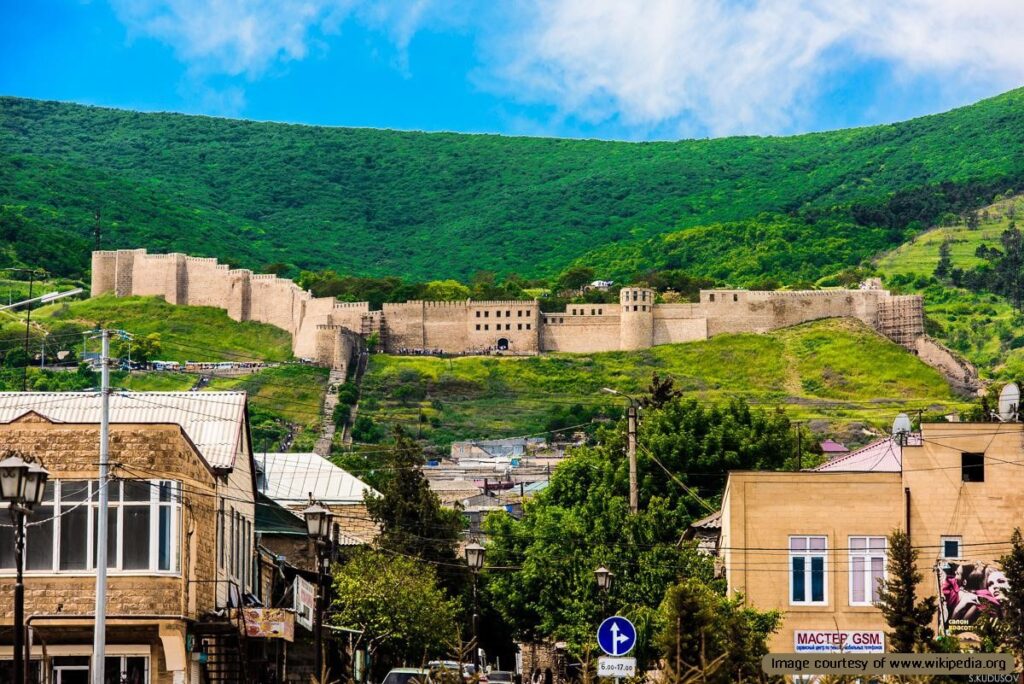 The view of the Naryn-Kala fortress from Derbent City