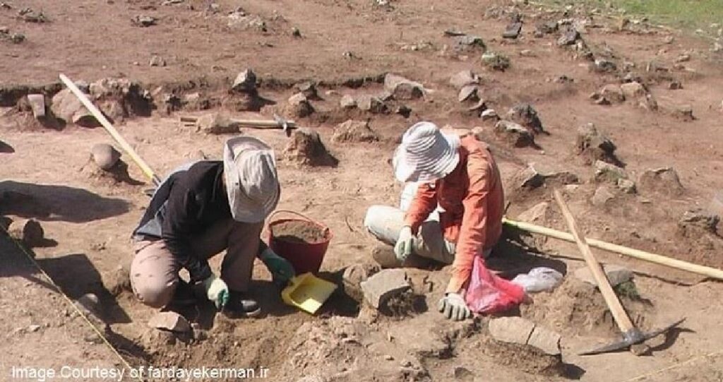 Archeological excavations in Tal-e Atashi in Darestan, Bam