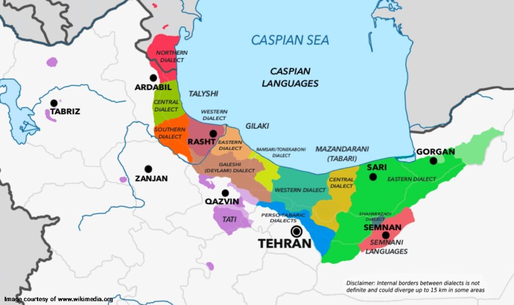 Caspian languages spoken in northern Iran