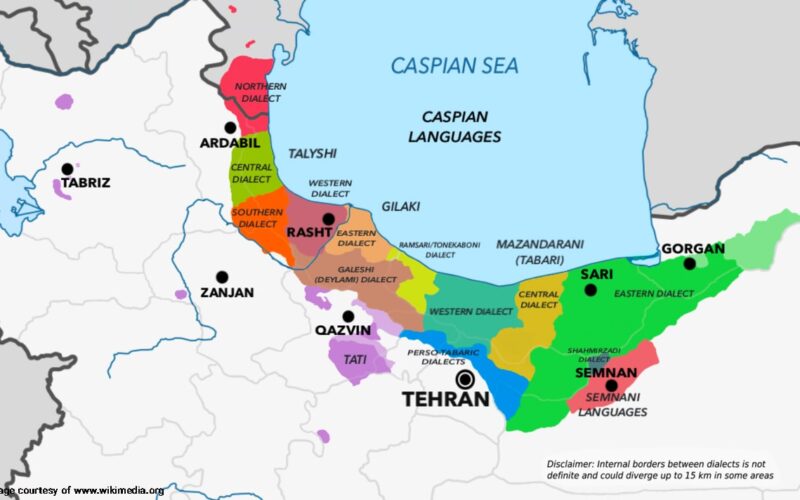 Caspian languages spoken in northern Iran