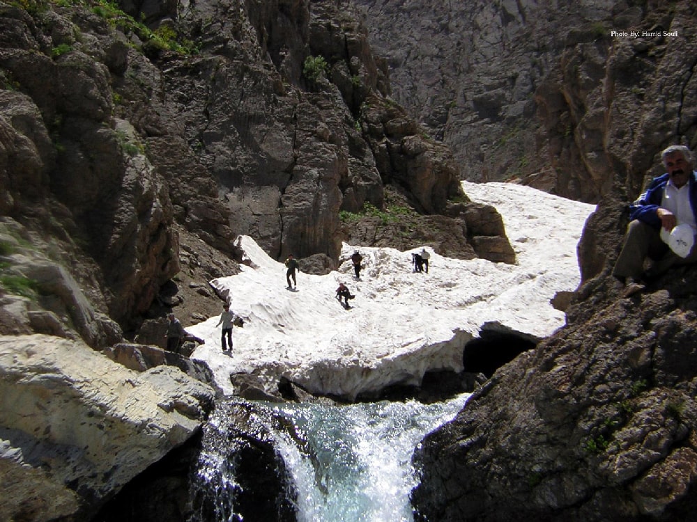 Azna Snow Tunnel in Lorestan Province