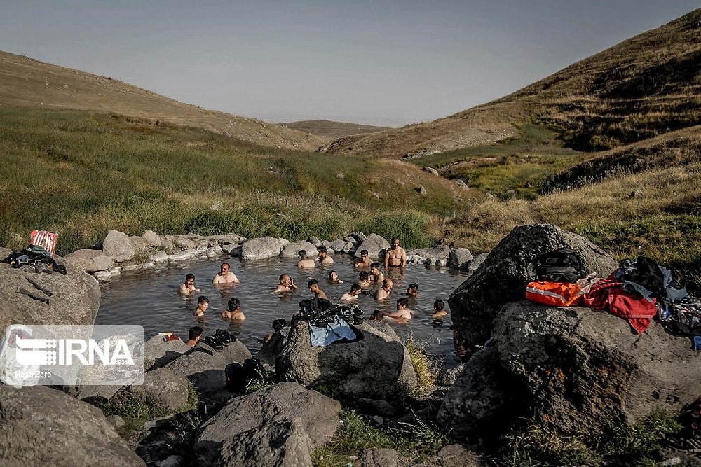 Ardabil province hot springs during winter