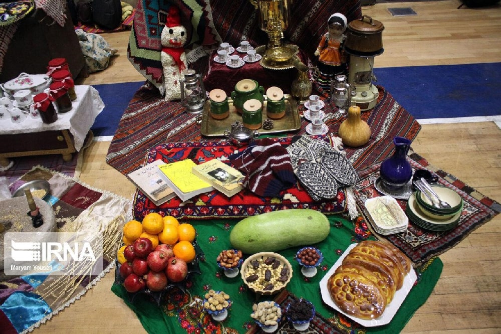 Yalda Night table, an ancient Iranian tradition during winter