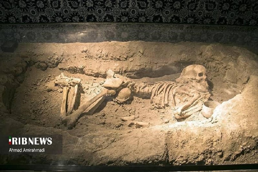 The 4500-year-old skeleton of the Semnan Museum