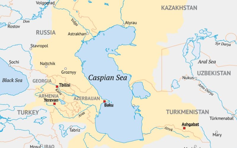 Map of Caspian Sea Countries