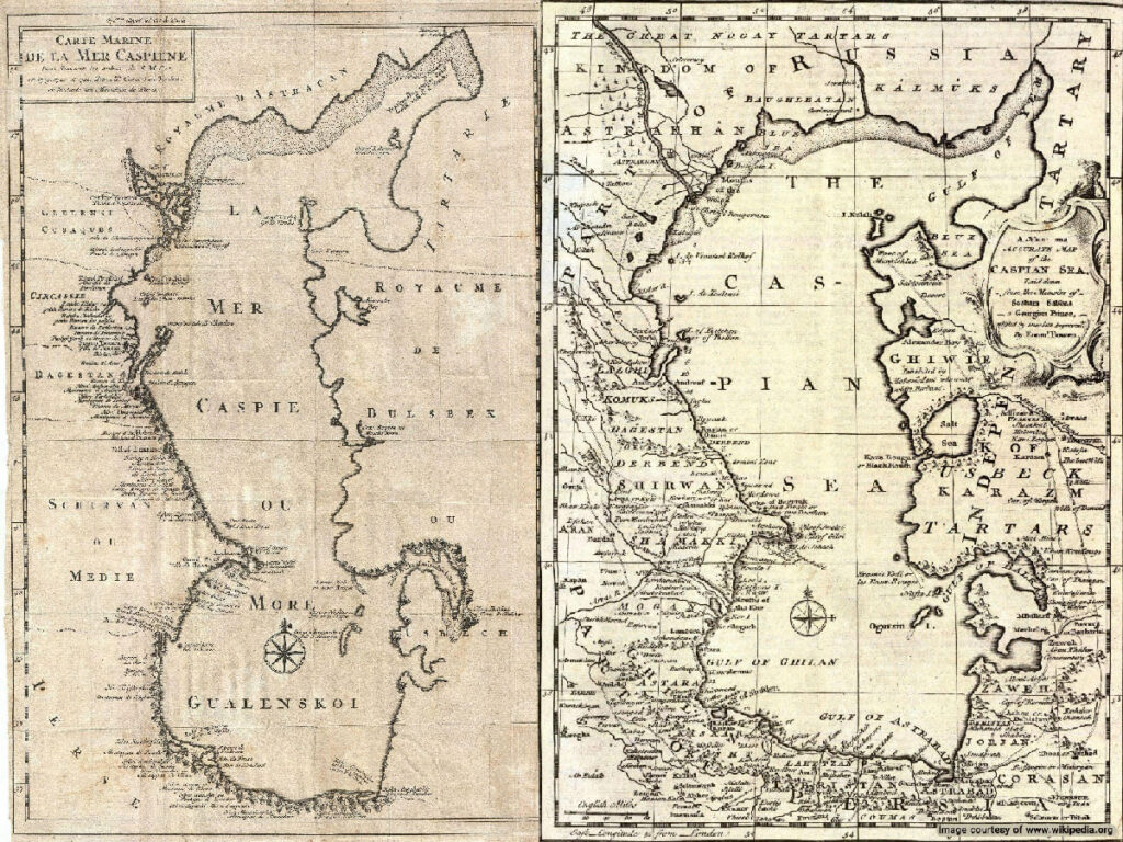 Two Caspian Sea Maps from the 18th century