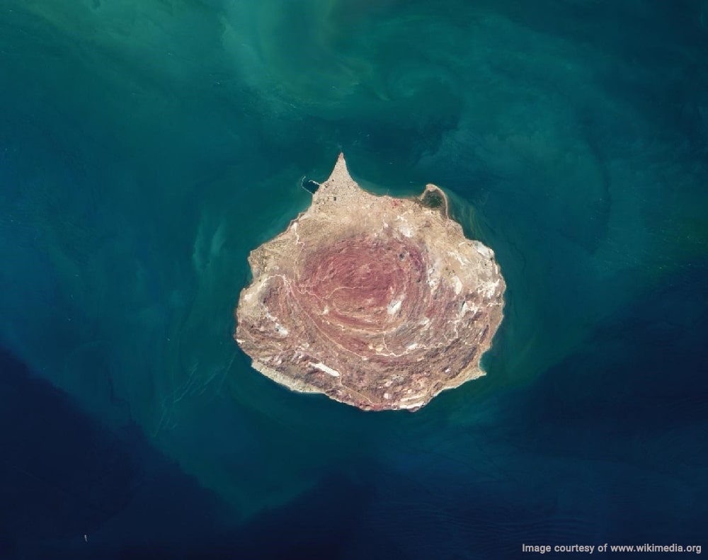 Aerial view of Hormuz Island