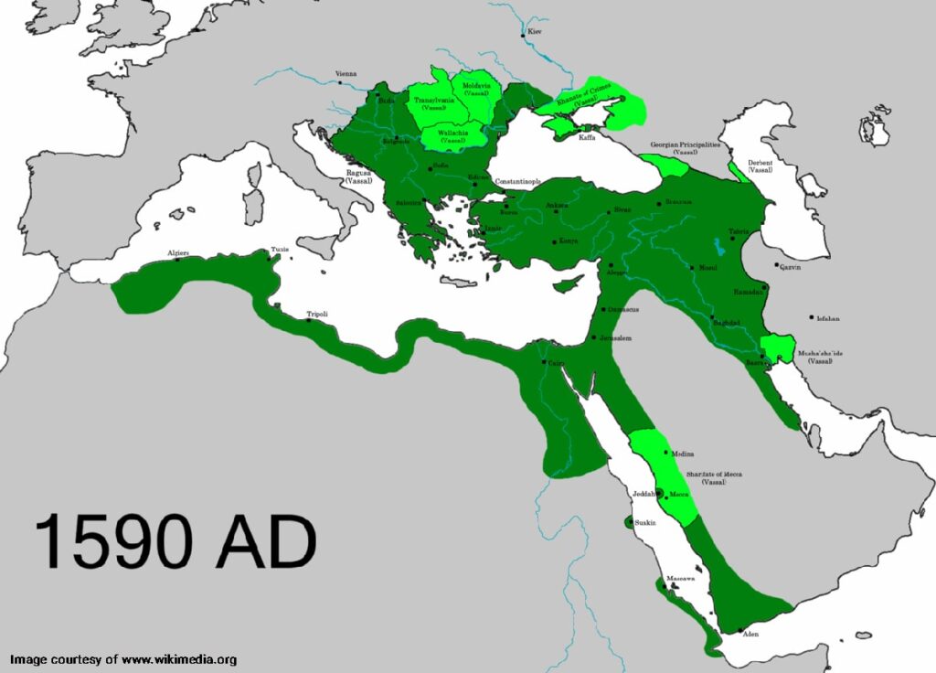 Map of Safavid territories after the Istanbul treaty