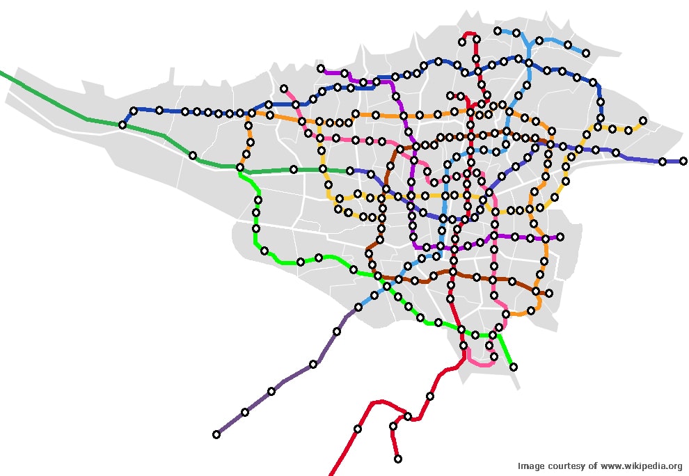 Map of planned stations for Metro expansions