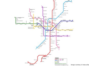 Tehran metro map 2024