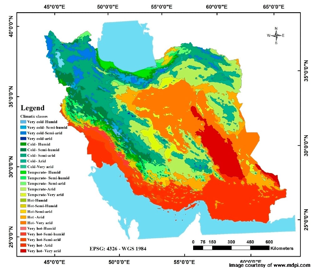 Zagros Mountain Climate Class Map