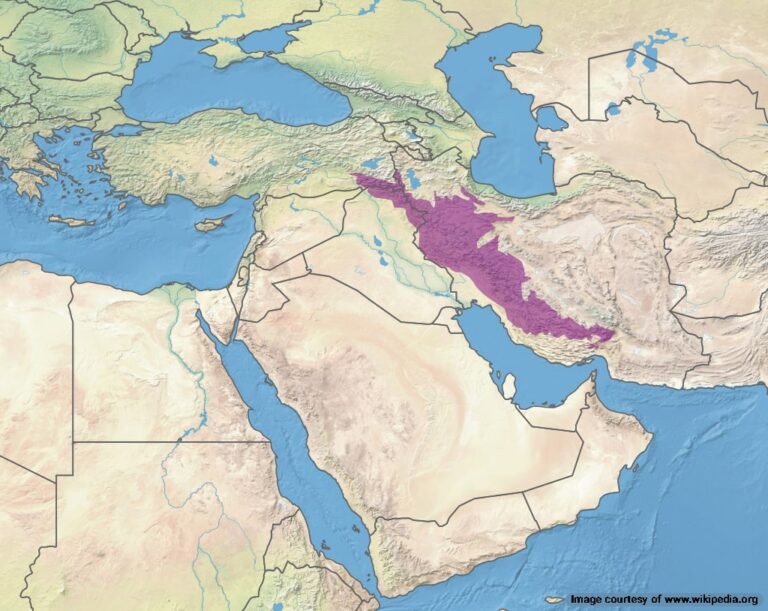 Zagros Mountain map