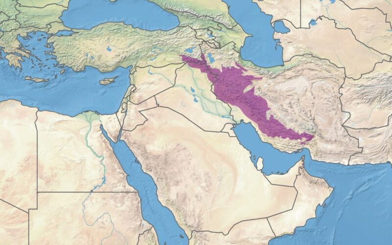 Zagros Mountain map