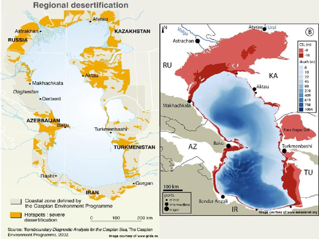 Climate change impact on the Caspian Sea