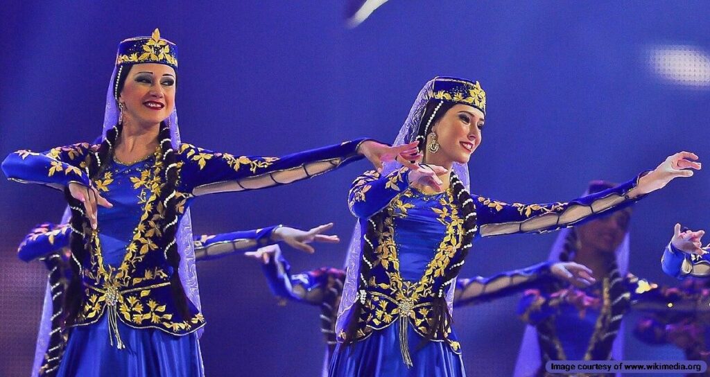 Azerbaijani dancers performing in Eurovision