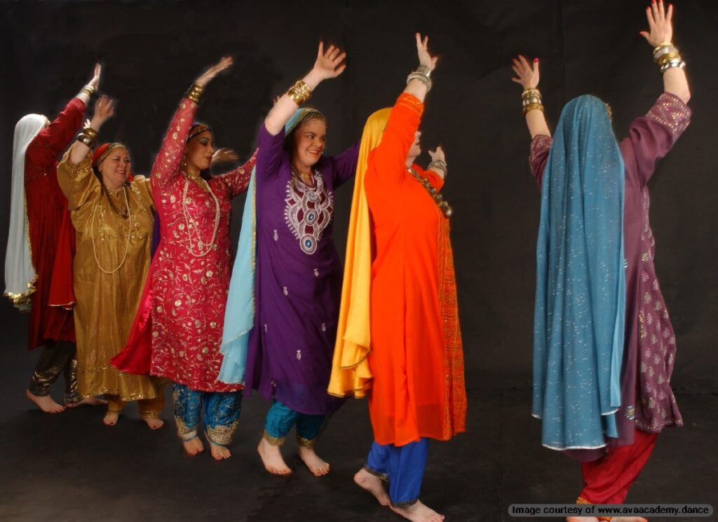 A performance by Bandari women in traditional clothing