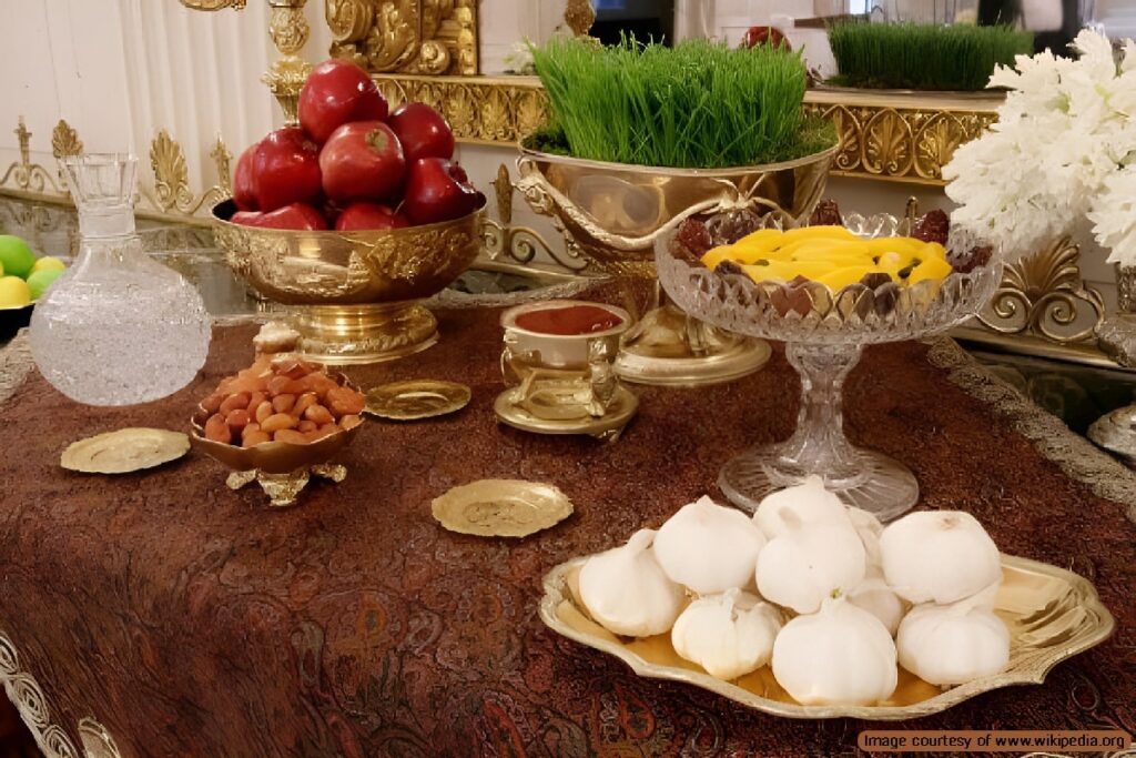 A traditional Haft Sin table