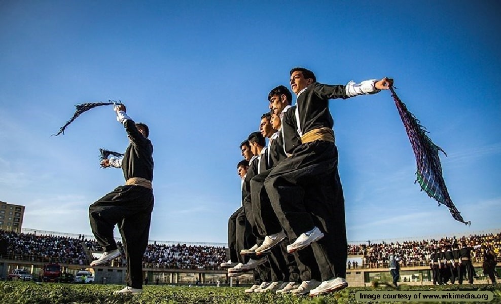 Kurdish dancers in Sanandaj, Kurdistan