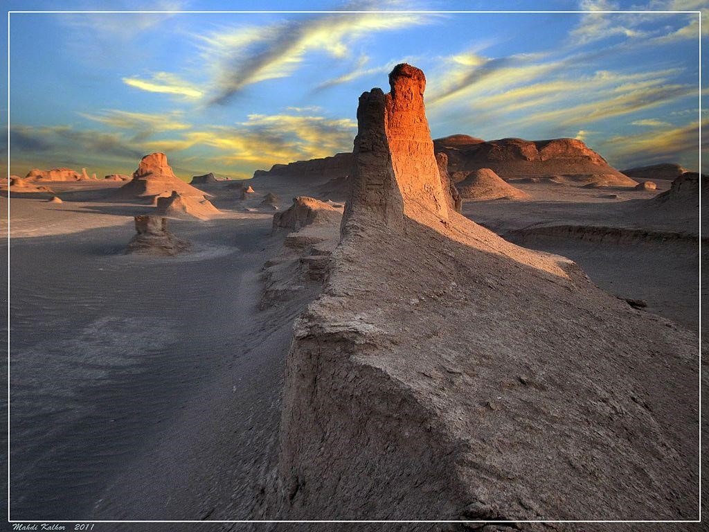 Shahdad Yardangs in Lut desert