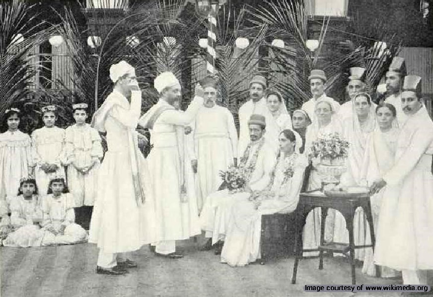 A Zoroastrian wedding ceremony