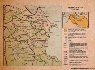 Map of Azerbaijan in Safavid Era