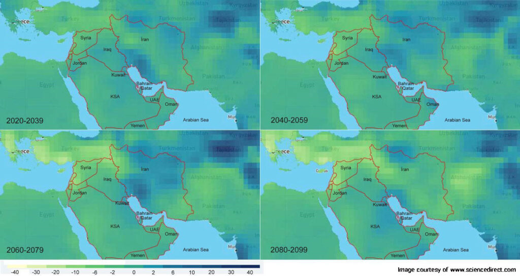 Precipitation Speculation Map for West Asia