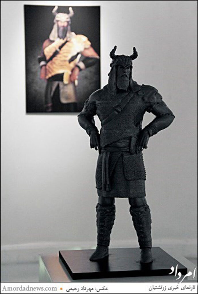 A figure of Rostam, a legendary Iranian hero