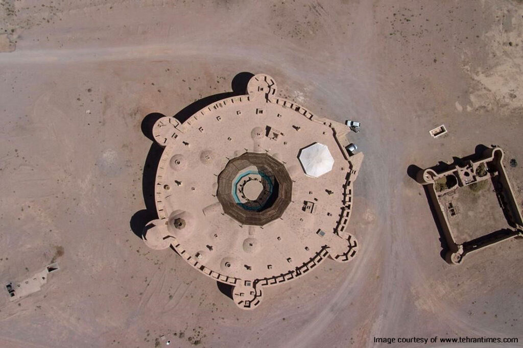 The historical Zein Od Din Caravanserai, south of Yazd