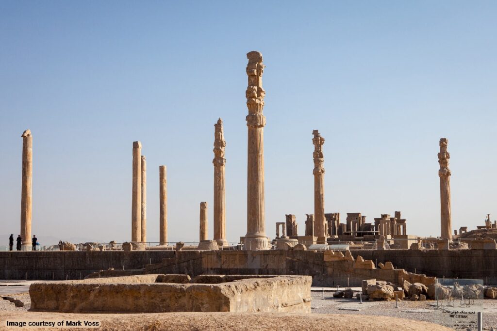 Pillars in the ruins of Apadana Palace