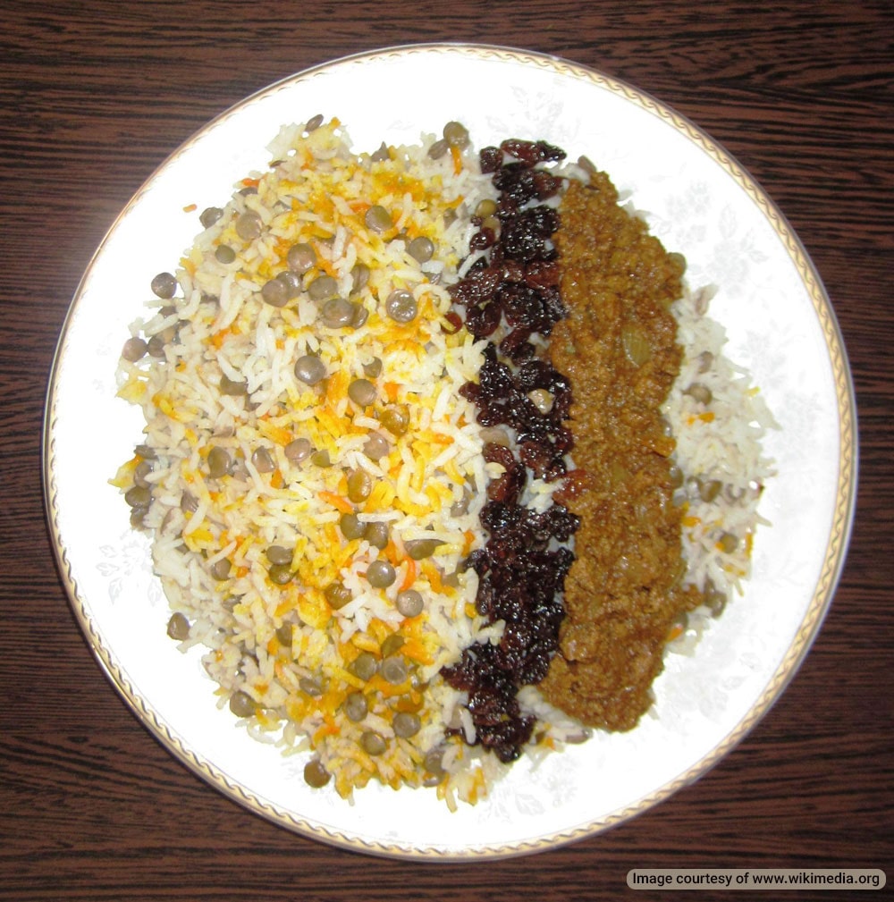 Lentil rice Iranian rice recipe