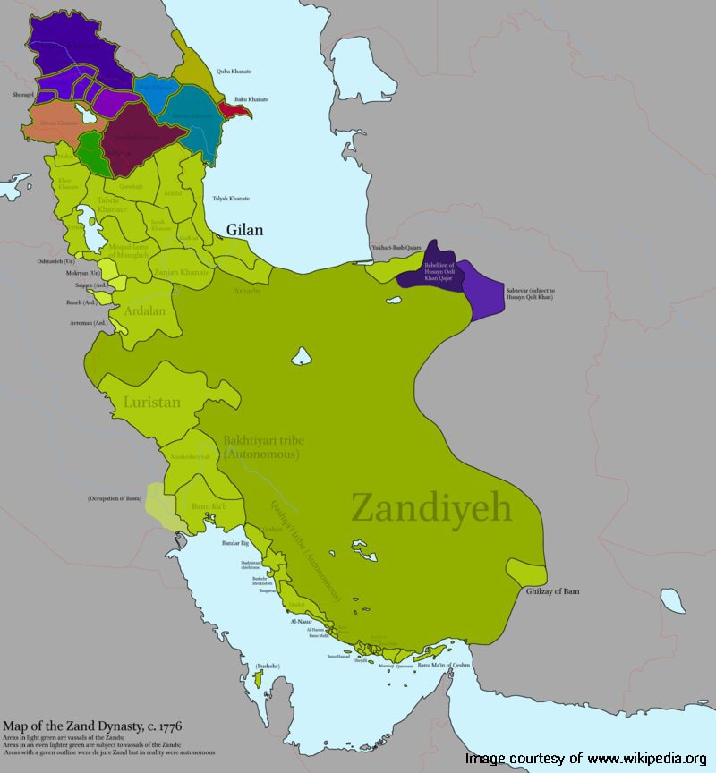 Iran-Map-Zand-history