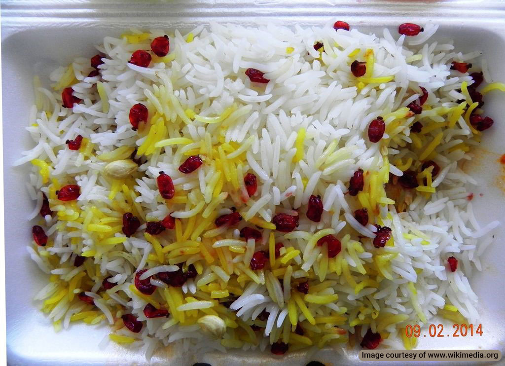 Barberry rice recipe in Iran