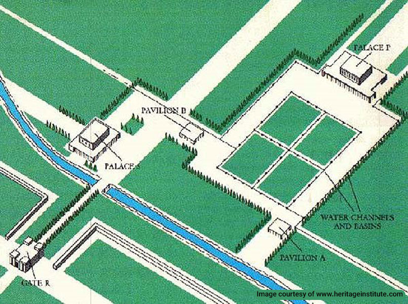 Layout of the Pasargadae Palace complex