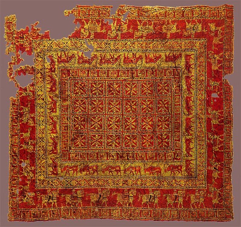 Pazyryk rug from 3-4 century BCE