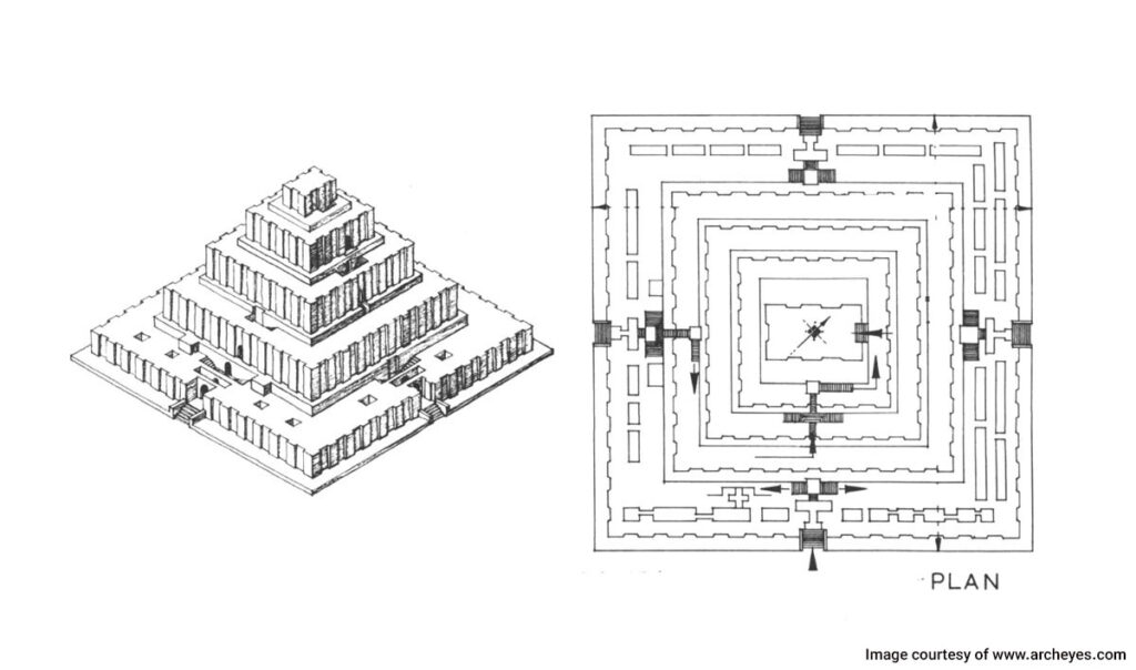 Sketch of Ziggurat design