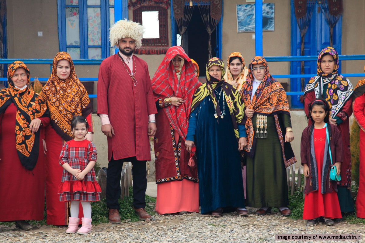 Traditional Persian Costumes of Turkmen tribes in Golestan