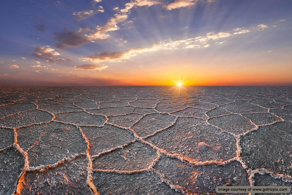 Haj Ali Qoli Salt Lake in Lut Desert