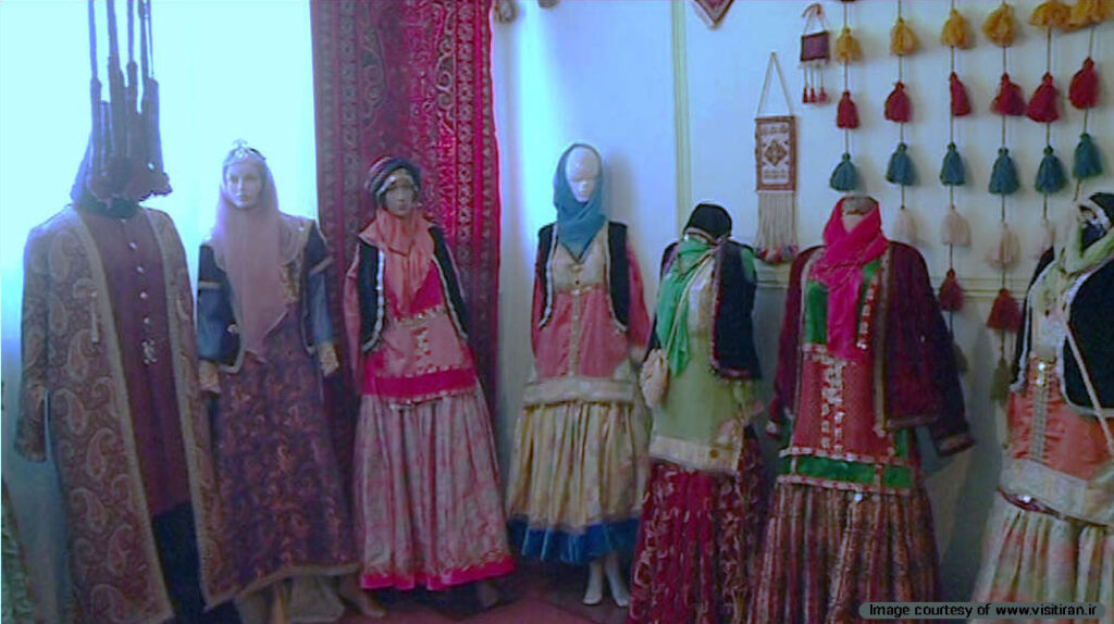 Kermani costumes in a museum display