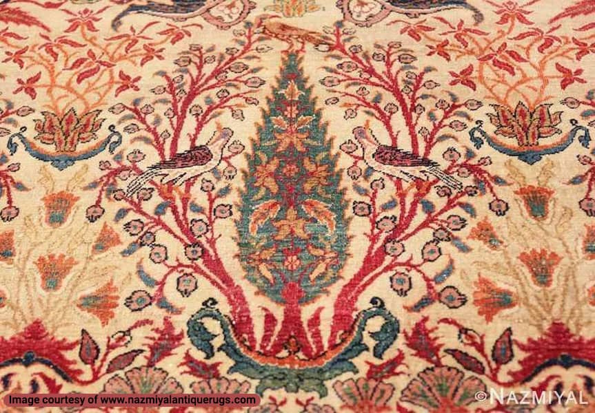 The cypress tree in rug weaving designs